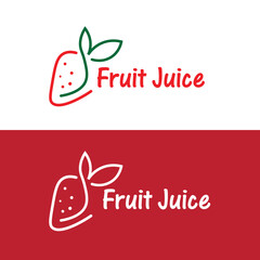 strawberry logo design template