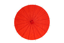 Colored Paper Japanese Umbrellas Isolated