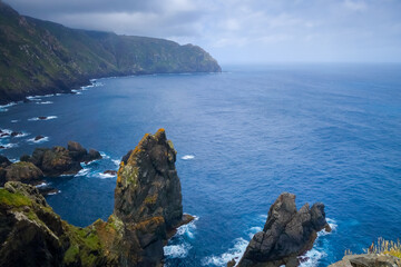 Canvas Print - Cape Ortegal cliffs and atlantic ocean, Galicia, Spain