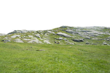 Aufkleber - Isolated PNG cutout of a mountain in summer in the Alps on a transparent background, ideal for photobashing, matte-painting, concept art