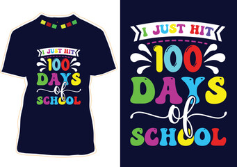 Poster - 100 days of school t-shirt  design
