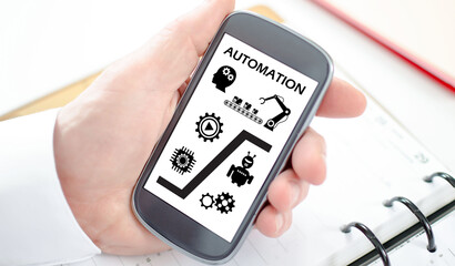 automation concept on a smartphone