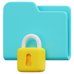 Sticker - secure 3d render icon illustration