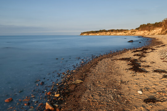 coast line in the evening, beach