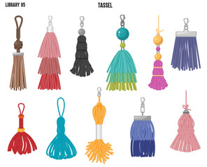 Wall Mural - DECORATIVE TASSEL IN EDITABLE VECTOR