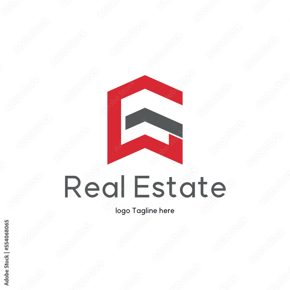 G letter real estate logo design Stock Vector | Adobe Stock