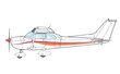 Viersitziges Sportflugzeug Cessna