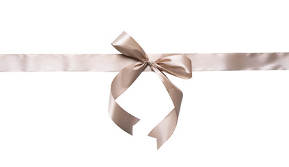 straight red ribbon with cute bow for design elements and gift box decoration