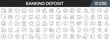 © stas111 - Banking deposit line icons collection. Big UI icon set in a flat design. Thin outline icons pack. Vector illustration EPS10