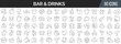 © stas111 - Bar and drinks line icons collection. Big UI icon set in a flat design. Thin outline icons pack. Vector illustration EPS10