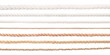 Ropes set. Collection of different straight long ropes. Png isolated with transparency