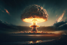 Nuclear Bomb Explosion. AI