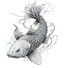 Illustration Of A Koi Fish