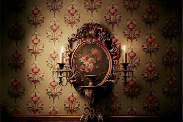 Wall Mural - ancient Victorian home décor with a gloomy atmosphere