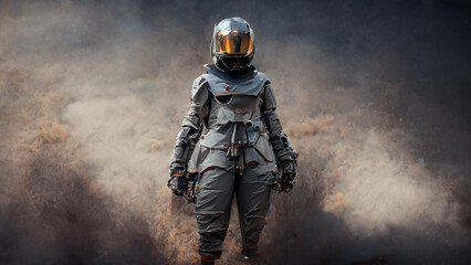 Futuristic Astronaut Space Suit 