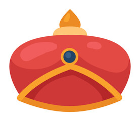 Sticker - golden and red crown