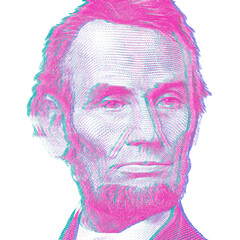 Abraham Lincoln $5  double art comic game colors retro