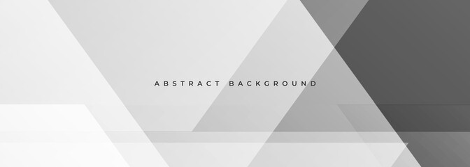 Aufkleber - Soft gray abstract modern banner design. White wide geometric abstract background. Vector illustration
