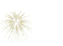 Isolated 
Yellow Gold Fireworks Overlay
