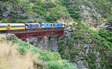 Train On A Viaduct - Taieri Gorge - New Zealand