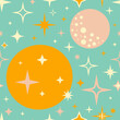 © Tatyana Olina - Retro vintage seamless pattern with moon and stars in 50s style . Vector illustration