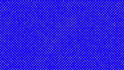 Wall Mural - Led screen. Pixel textured display. Digital blue background with yellow dots. Lcd monitor. Color electronic diode effect. Television videowall. Projector grid template. wallpaper,  head for website