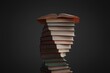 © BillionPhotos.com - Reading book pile set on the dark background