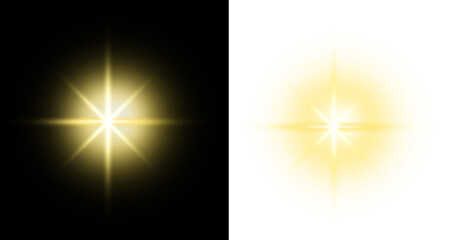 Wall Mural - yellow star light for christmas tree