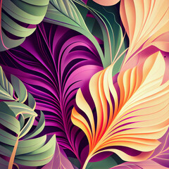 Wall Mural - Abstract floral background