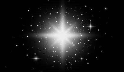 Wall Mural - abstract burst star light for background and overlay