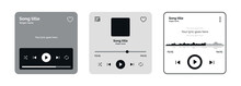 Set Of Usic Media Player Interface Template Vector Design Icons For Music Application