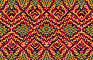 Wall Mural - Geometric ethnic pattern design. Aztec fabric carpet mandala ornament chevron textile decoration wallpaper.