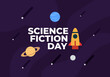 © ngupakarti - Science fiction day background banner poster celebrated on january 2nd