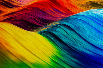 Wall Mural - abstract colorful wave background, generative ai illustration