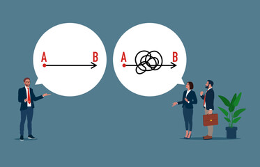 Wall Mural - straight and complicated paths. symbol of business success, challenge, risk, courage. modern vector 