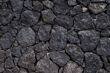 Poster - Volcanic rock stonework wall