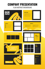 Wall Mural - set of modern powerpoint presentation template. presentation design, portfolio vector templates with