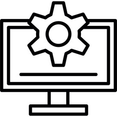 Wall Mural - Monitor Icon