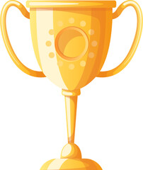 Poster - reward victory cartoon. award winner, trophy prize, win cup, champion gold, golden competition, succes, best reward victory vector illustration