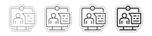 Pictogramme Icones Et Logo Profil En Ligne Webcam Relief