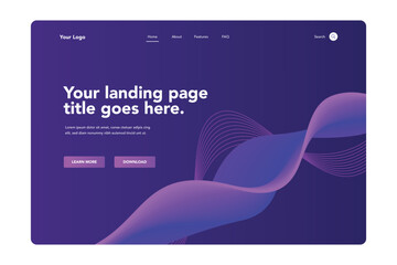 abstract shapes landing page 2