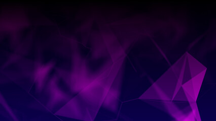 Poster - abstract plexus pink geometry background. digital technology network connection concept. 3d rendered