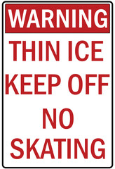 Wall Mural - Ice and snow warning sign and labels