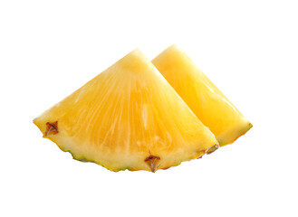 Wall Mural - Slice of pineapple on  transparent png