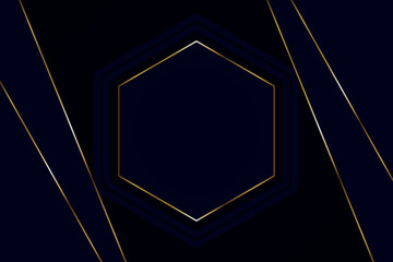 Poster - Navy Gold Luxury Background