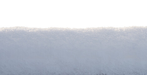 Wall Mural - white snow in daylight, background, isolate on black background