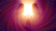 3d illustration of astral energy from a praying angel