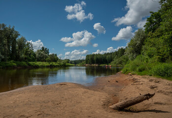 Poster - Landscape of the river Gauja.