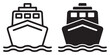 ofvs265 OutlineFilledVectorSign ofvs - cruise ship vector icon . boat sign . cruise liner . isolated transparent . outline and filled version . AI 10 / EPS 10 / PNG . g11605