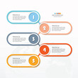 © Adison - Process infographic with 5 steps, process or options.